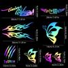 SCIONE Colorful Laser Car Stickers Cover Scratches Electric Car Stickers Body Stickers Motorcycle Tail Box Stickers Waterproof Sunscreen Stickers