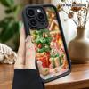 Phone Case: 2D Flat Design Suitable for iPhone 18 17 16 15 14 13 Pro Protective Case, Christmas Scene, Perfect Holiday Gift for Christmas and Hallowee