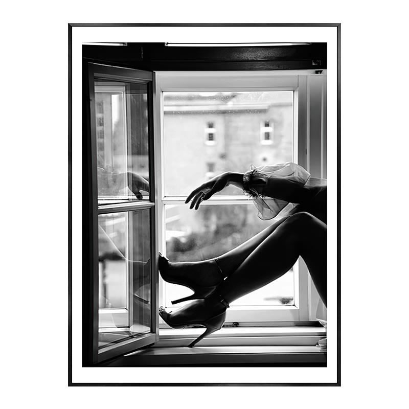 

Модный сексуальный женский леопардовый постер, холст, картина, настенная живопись, винтажная черно-белая фотография, картина, современная гостиная, домашний декор 21x30cm No Framed