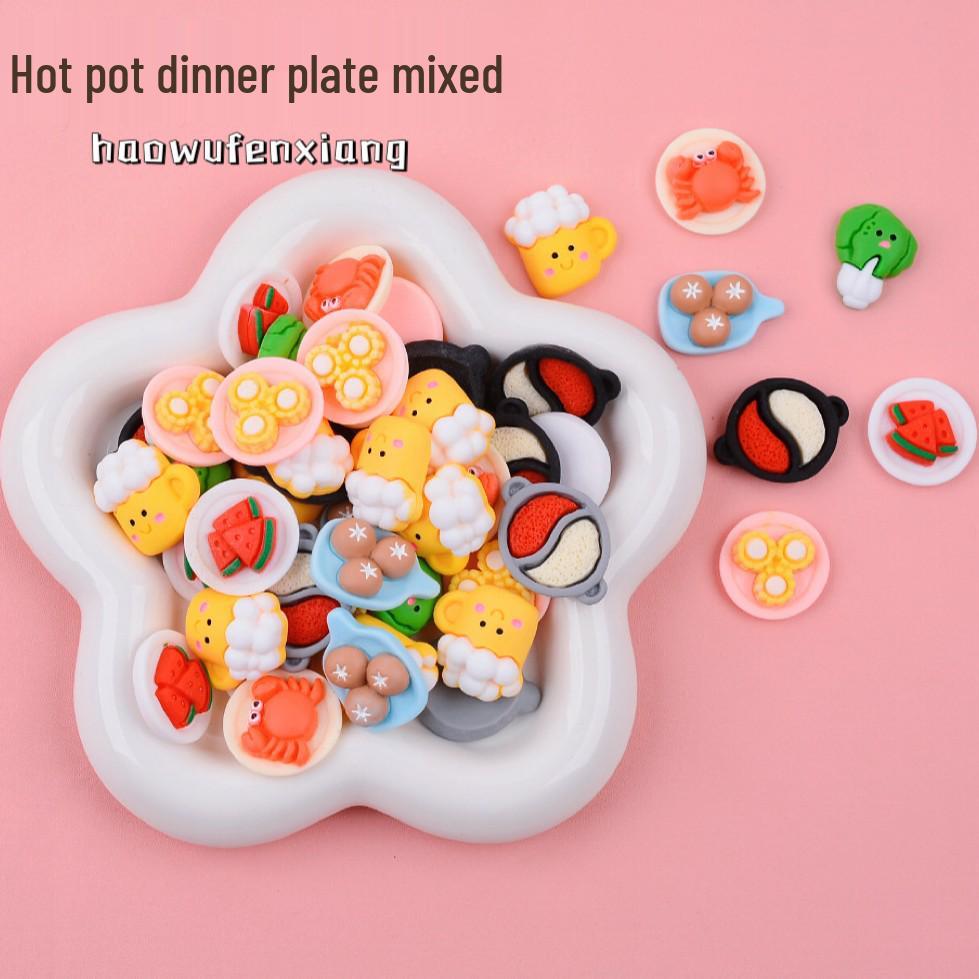 Mini Bear Bread Resin Accessories: Hair Clip, Magnet, Cream Glue, DIY Simulation Food Toy