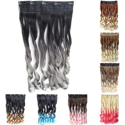 Doamna De Moda Cinci Clip Gradient Peruca Cosplay Partid Lung