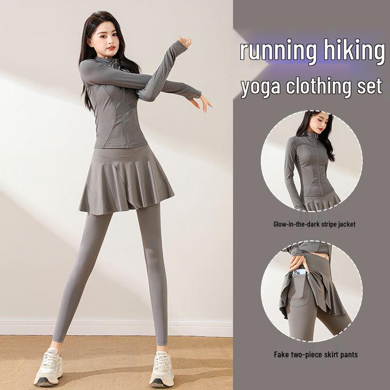 Women's Quick-Dry Yoga & Running Suit 2024 - High-End Fashion for Morning Runs & Hiking Fitness