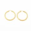 Fashion Versatile Round Earrings Premium 18K Titanium Steel Striped Earrings Jewelry Women