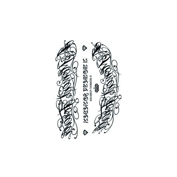 Flower Arm Tattoo Sticker Large Flower Red Rose Body English Arm Chest Cover Waterproof Simulation Tattoo Sticker