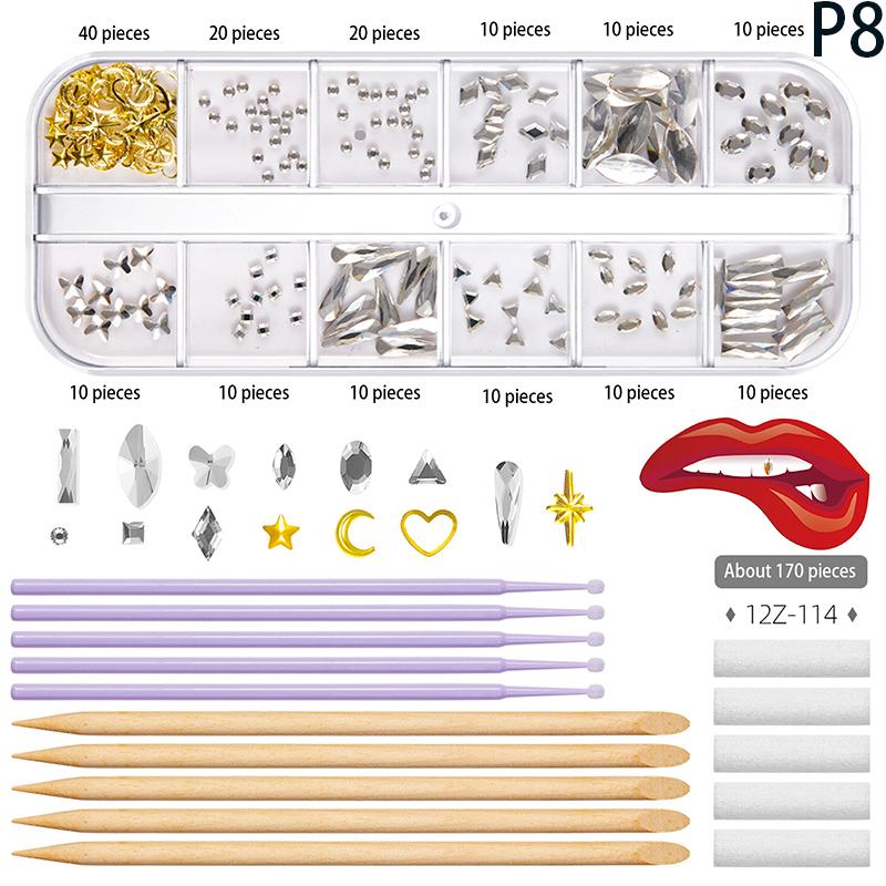 New 1Set Dental Tooth Gems Crystal Diamond Ornament Diy Tools Various Shapes Color Teeth Jewelry Denture Jewelry Decoration