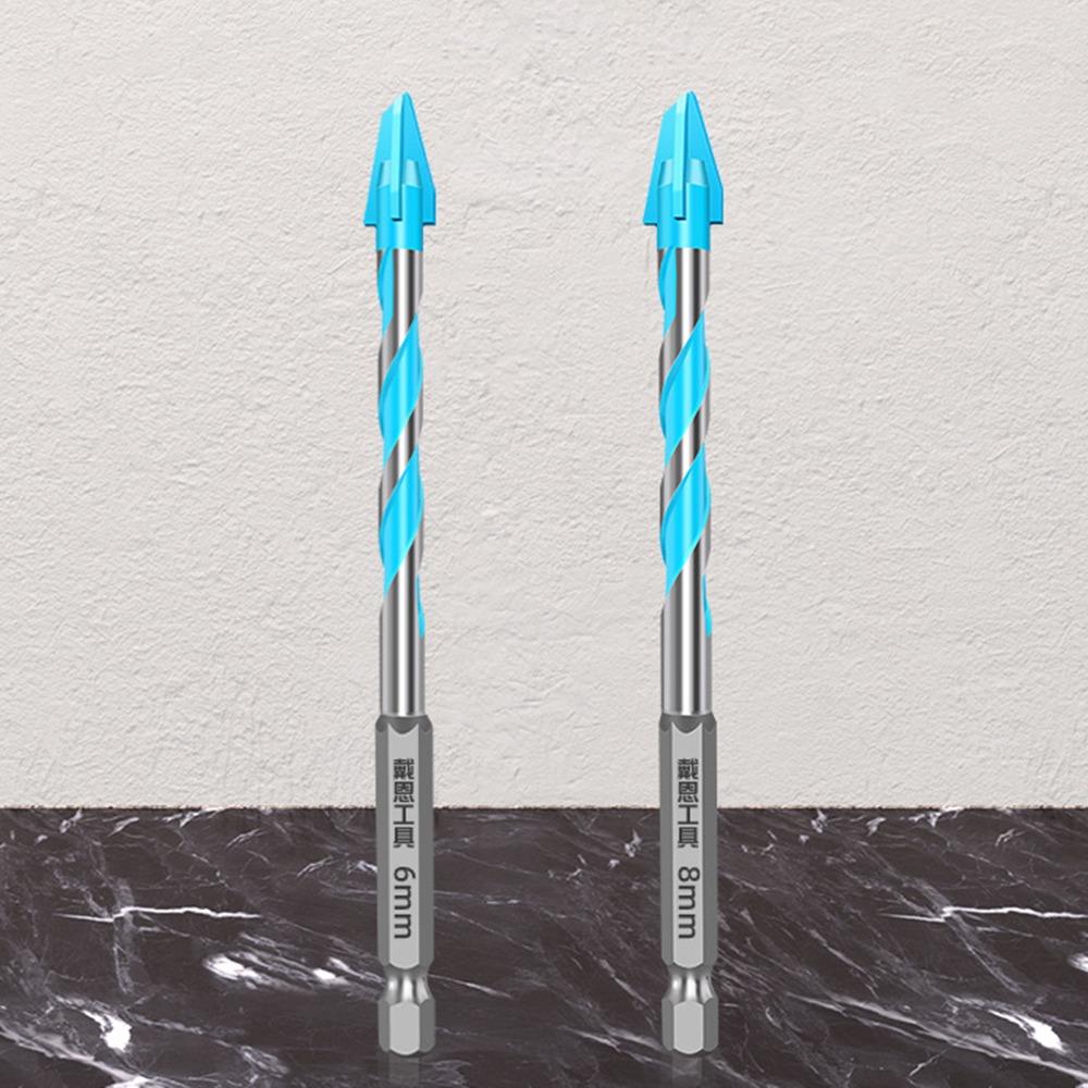 High Hardness Tile Drill Bit Four-Edged Hexagonal Shank Drill Bit Set  Drilling Tool