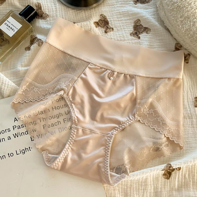 Übergröße Damen Spitzen High Fanny Pack mit Atmungsaktiven Hüften und Sexy Bauchweg Unterwäsche