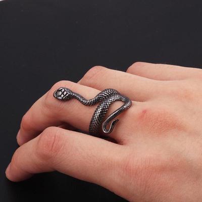 2022 Fashionable Exaggerated Snake Ring - Punk Style Serpent Design