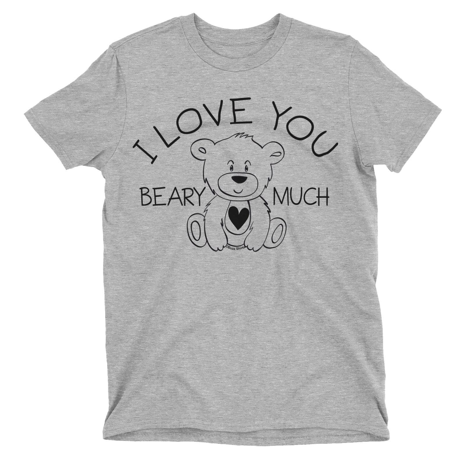 I LOVE YOU BEARY MUCH Unisex T-Shirt Matching Couple Valentines Day Bear S разноцветный