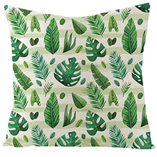 New Nordic Green Plant Printed Pillow Case Sofa Pillow Leaf Series Decorative Pillow Linen