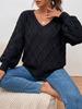 New 2026 popular bottoming shirt V-neck loose and thin cross-border fashion sweater woven twist rhombus sweater