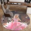 Princess Dress,Fairy Tale Costume Chair Mat Round Rug Office Carpet, Machine Washable, Non Slip, Suitable for Living Rooms, Bedrooms