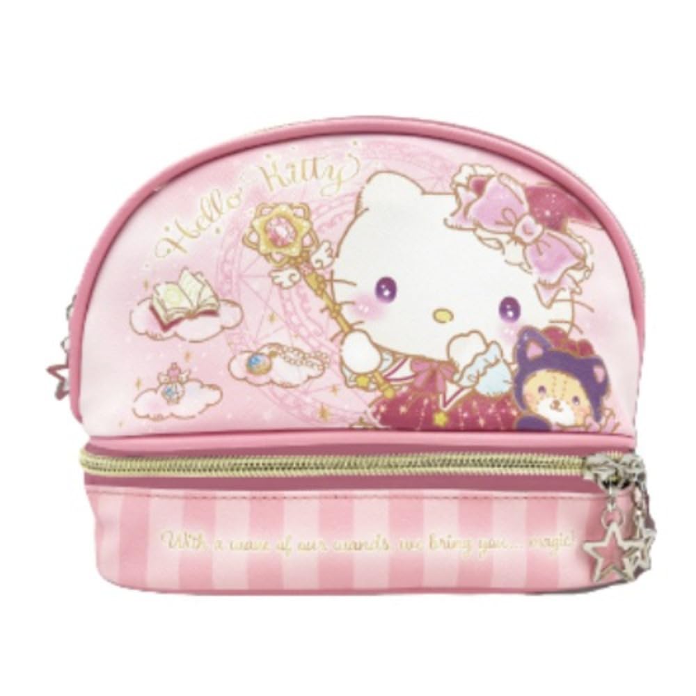 

Hatayama Shoji Magical Hello Kitty H17 x W20 x 33201713 Two-Tier Pouch, D8cm,
