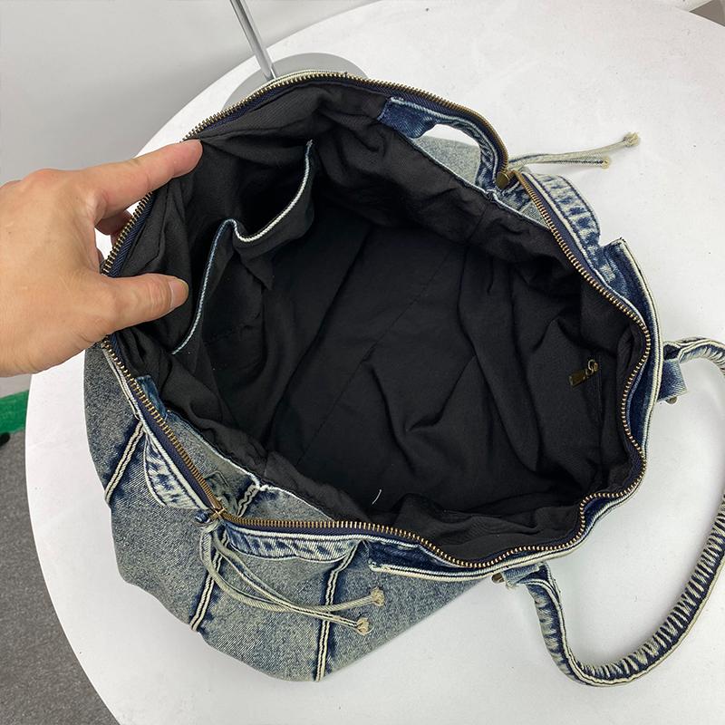 Women's Handbags Large Capacity Canvas Tote Bag  Fashion Shoulder Motorcycle Bag Printed Tote Bag
