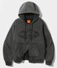 Dimitri Black Vlad Cutoff Applique Zip-Up Hoodie_Charcoal