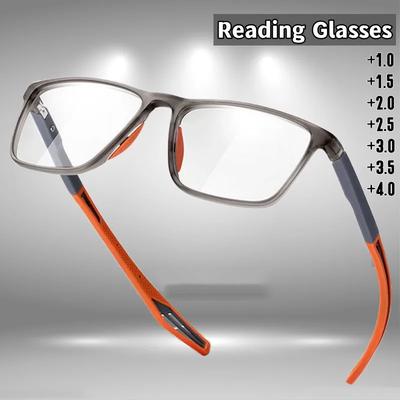 Vintage TR90 Reading Glasses Blue Light Blocking Ultralight HD Lens Far Sight Eyeglasses for Men Women