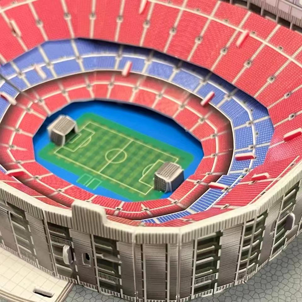Miniature Football Field Puzzle DIY Anfield World Famous Stadiums Models Football Buildings Ornaments Peripheral Toys Fans Toy