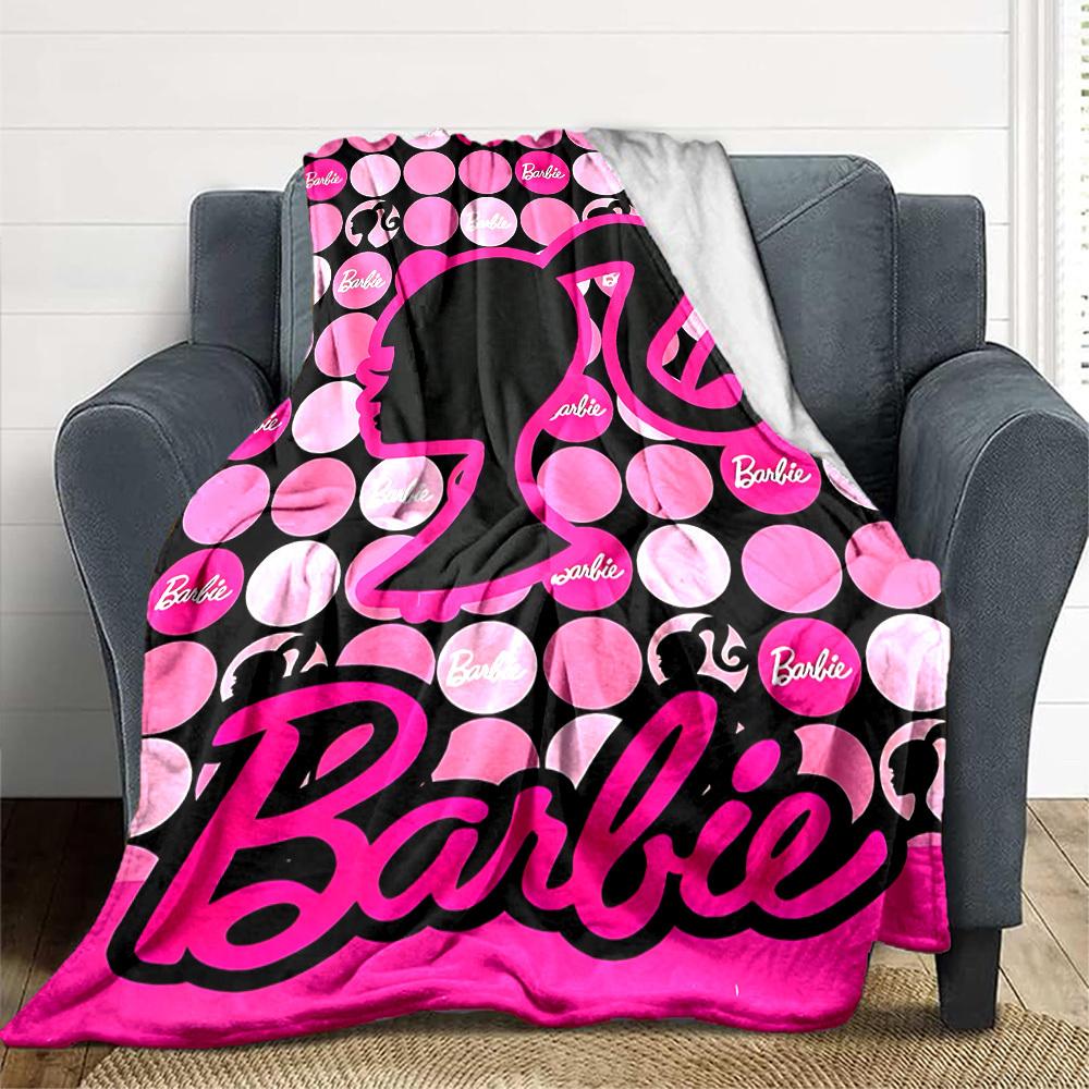 1pc Barbie, Doll Flannel Throw Blanket Soft, Warm & Cozy for Couch, Bed, Office, and Travel Versatile All Season Gift, Christmas present