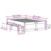 Solid Wood Bed without Mattress with Drawers 120 x 200 cm