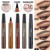5Colors 4Heads Waterproof Brow Pencil Makeup Natural Long Lasting Eyeliner Brow Pencil Beauty Tool