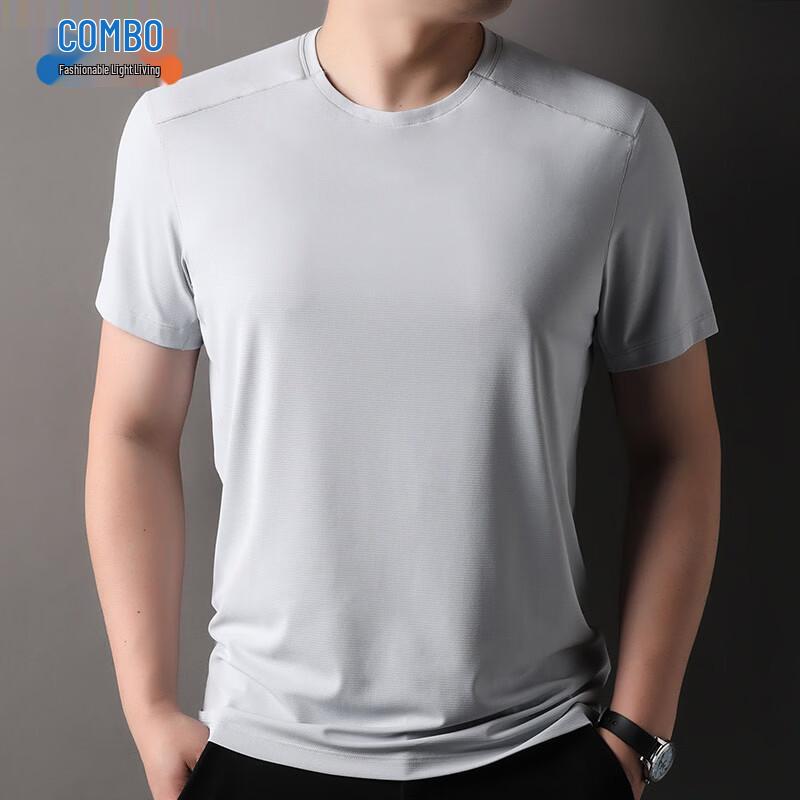 Men s Cool-Feel Quick-Dry Round Neck T-Shirt L