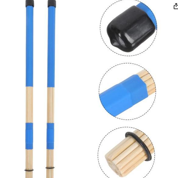 Professional Bamboo Drum Brushes - 19-Stick Jazz Drumsticks (Pair)