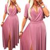 Elegant Dusty Pink Maxi Dress With A Slittle, Long, Envelope, Evening Xxl