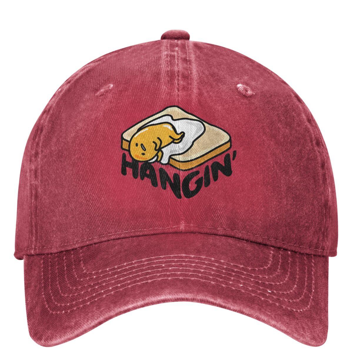 Gudetama The Lazy Egg Japan Lazy Hanging Baseball Cap Couple Women Sunshade Trucker Hat Summer Fitted Outdoor Sun Baseball Caps One Size