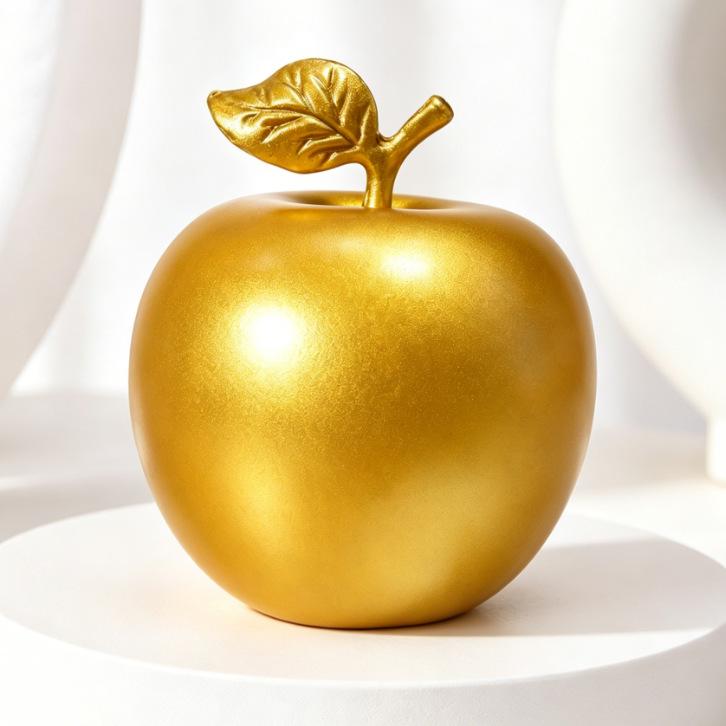 Rotmessing Apfelornament: Wohnzimmerdekoration & Weihnachtsgeschenk