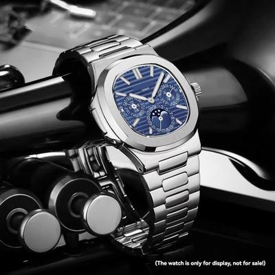 For Pa-tek Philippe Nautilus 5711 5726 Solid Stainless Steel Watch Strap Convex Metal Chain Watchband 25x13mm Silver Rose Gold