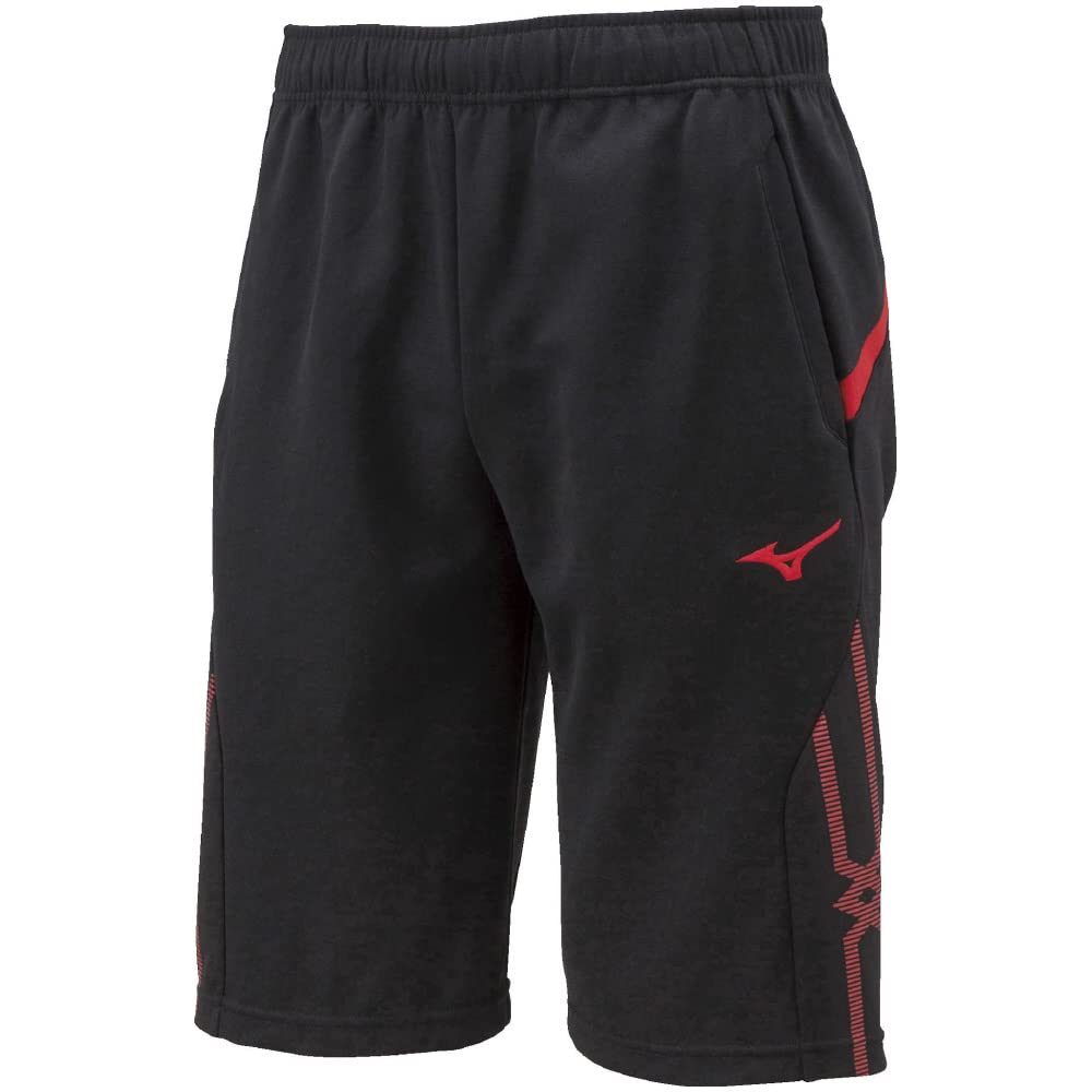 

Mizuno MC Line Training Standard Size M Shorts, Sweat-Wicking, Quick-Drying, Fit, Men s, Black/Chinese Red, (32MD2111)