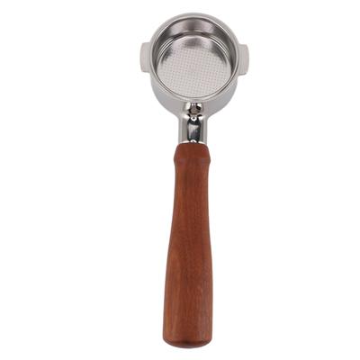 51mm 2 Ears Coffee Bottomless Portafilter 304 Stainless Steel Bottomless Portafilter with Wood