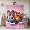 Furry Kawaii J-Judy&N-Nick Halloween Blanket for Bed Blankets New Year Camping Home and Decoration Bedspread the Anime Sofas Nap