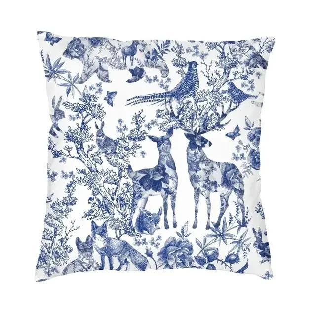 Home Decor Vintage Country Scenes Printed Pillow Covers Pattern Cushion Cover Suitable for Sofa Bedroom Car Pillow Cover