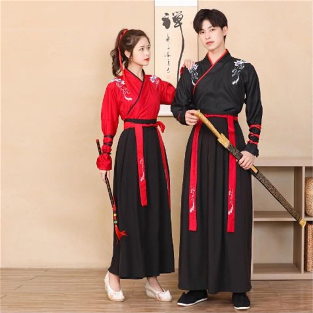 Herreklær Hanfu kampsportstil Ridderlig kjekk herredrakt