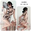 Sexy lingerie sexy perspective nightgown seduction retro hollow embroidered cheongsam uniform seduction
