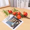 Artificial Pomegranate Branch with Red Fruit Green Leaves Simulated Decoration for Home