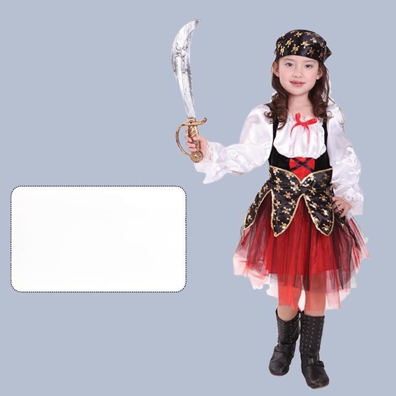 Halloween Cos Costume Children Pirate Clothes Party Costume Caribbean Pirate Captain Jack Dress Up
