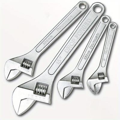 High-carbon Steel Forged Chrome-Plated Flexible Adjustable Wrench - Adjustable Wrenches with Heat Treated