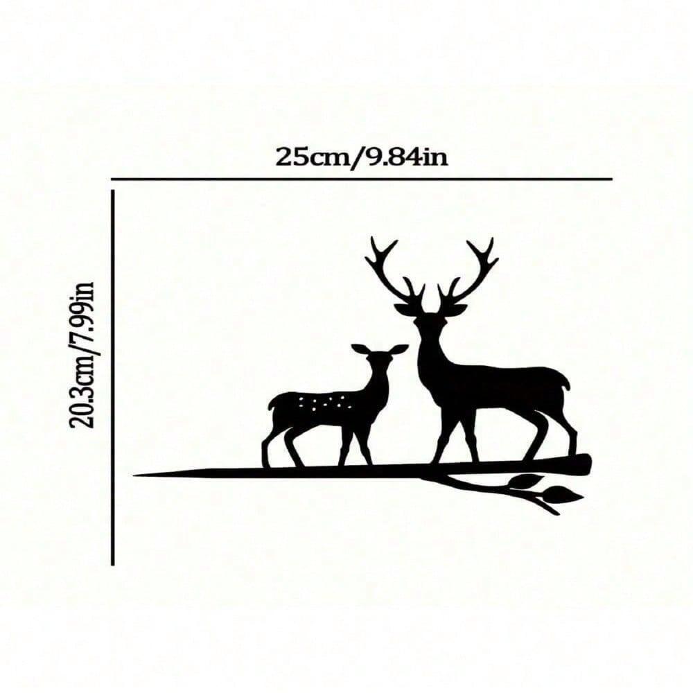 Metall Rentier Silhouette Wandkunst, Hirsch Ast Dekoration, Gartenstecker, Außen Hof Ornament, Weihnachtsgeschenk