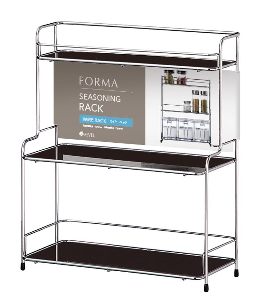 Asvel Forma Slim Spice Wire Kitchen Spice Spice Storage Spice x x Forma FORMA A2122 ASVEL 3-Tier Rack, Rack, Rack, Container, Shelf, Stand, Rack,