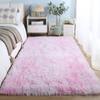 1pcs Gradient Color Living Room Bedroom Bedside Sofa Carpet Home Light Luxury Anti Slip Washable Rugs Girl's Room Decoration Plush Floor Mats