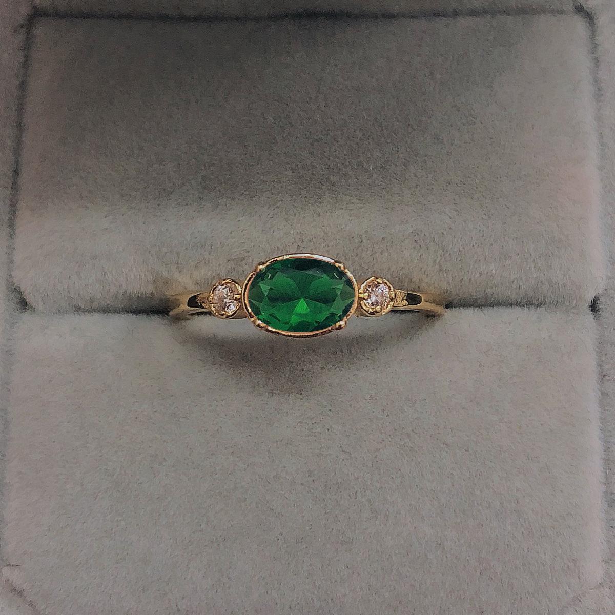 

ZHOUYANG Wedding Ring For Women Simple Classic Oval Candy Stone Zircon Light Gold Color Engagement Gift Fashion Jewelry R865 10