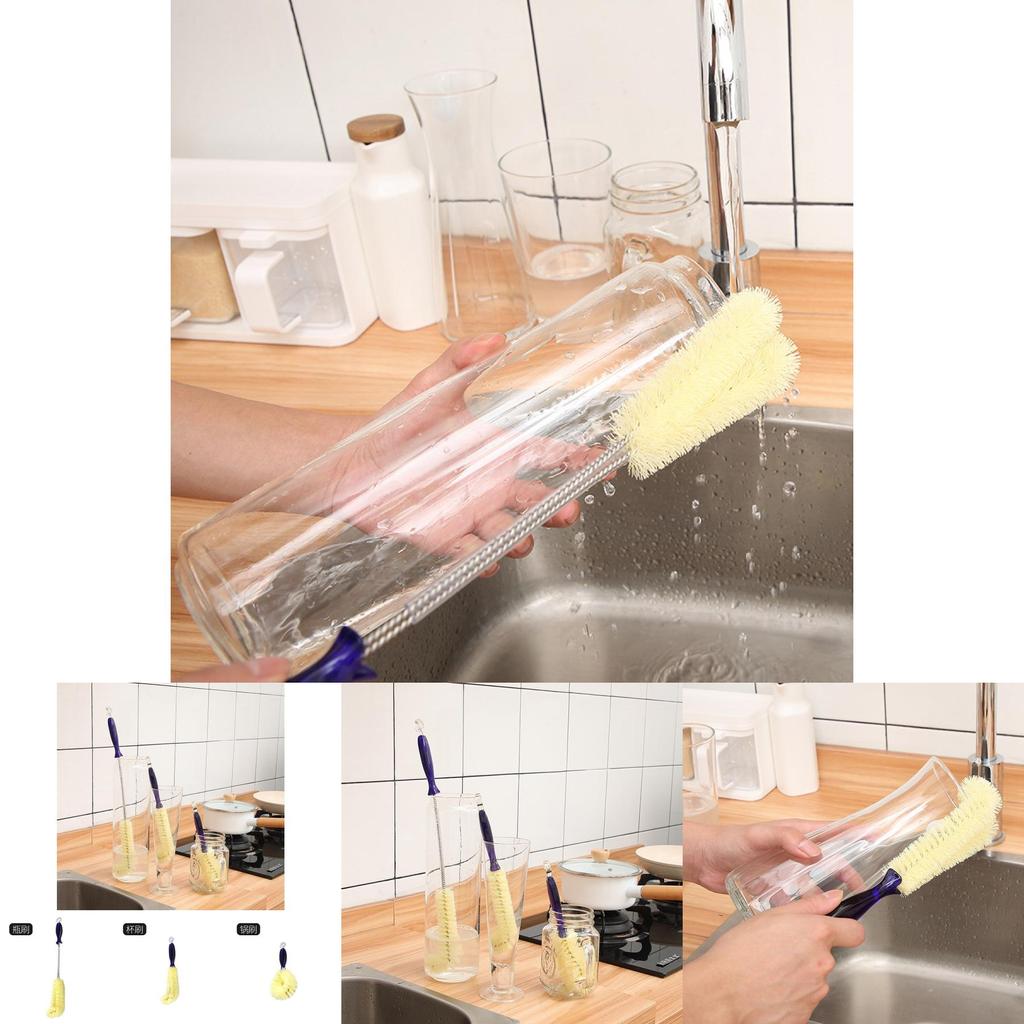 Durable Plastic Teapot Brush With Long Handle For Deep Cleaning And Home Use