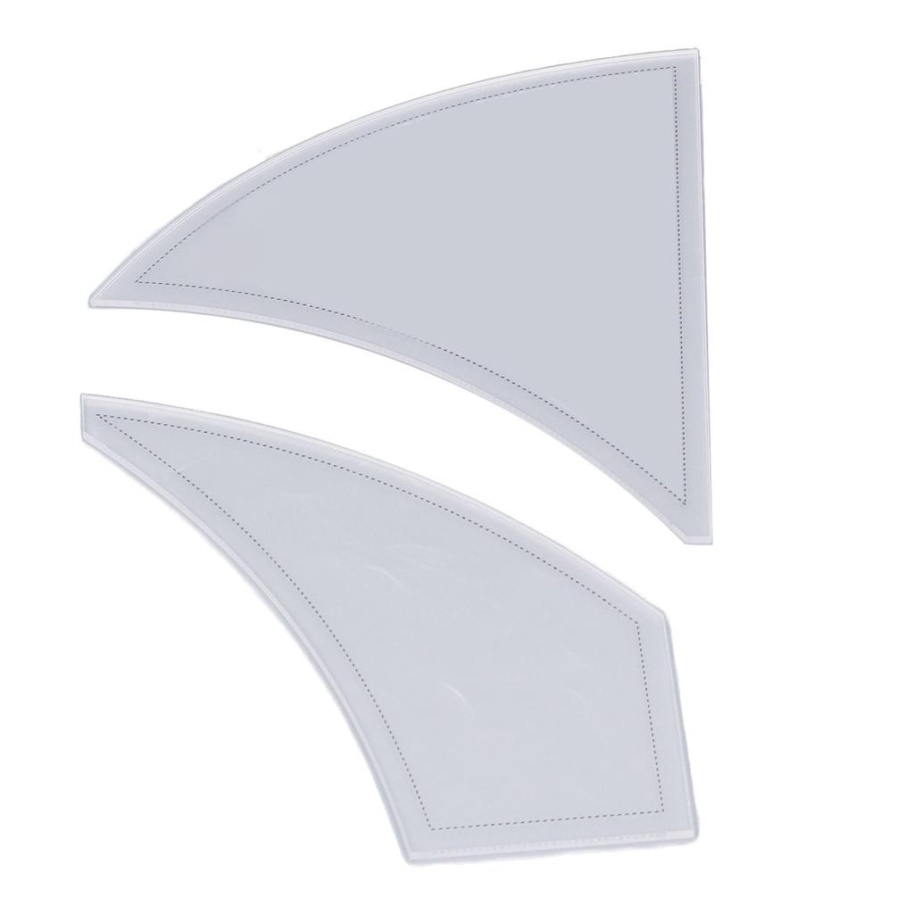 2PCS Acrylic Sewing Ruler Twisted Pinwheel Template Ruler for Professional Designers and Tailors 12