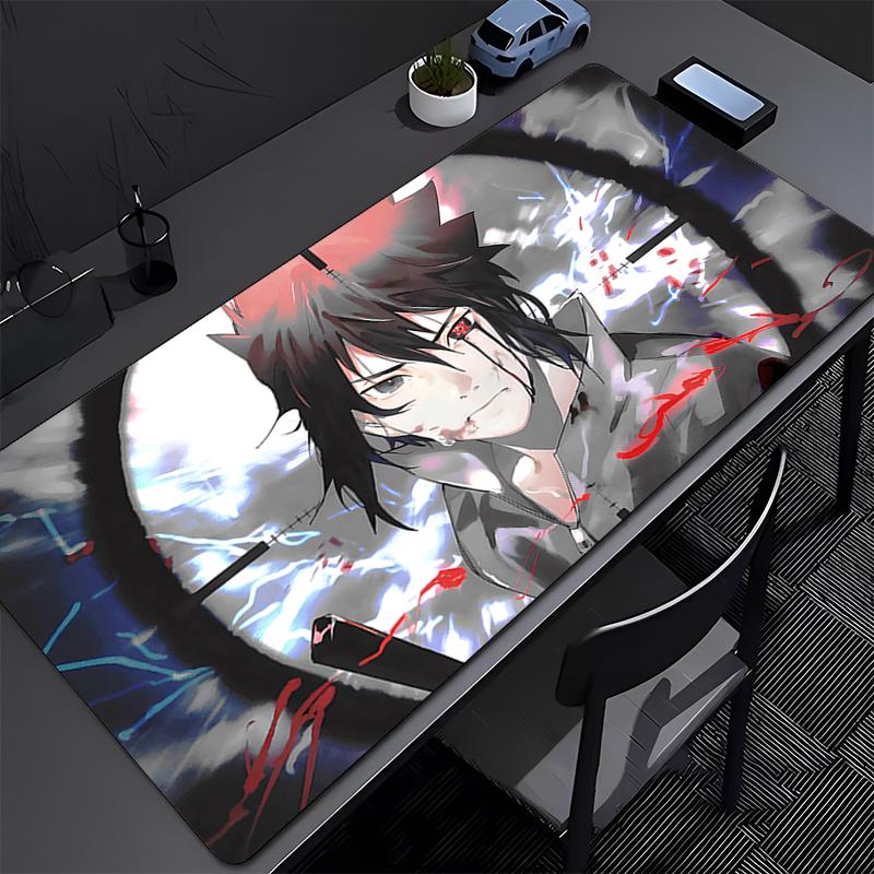 Mouse Pad Naruto Sasuke Office Large PC Computer Gamer Gaming Accessories Edge White Mousepad Keyboard Desk Mat Carpet Table Pad