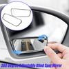 2Pcs 360 Degree Adjustable Blind Spot Mirror Car Auxiliary Rearview Convex Mirror Round Frame Wide Angle Mirrors for Car Reverse