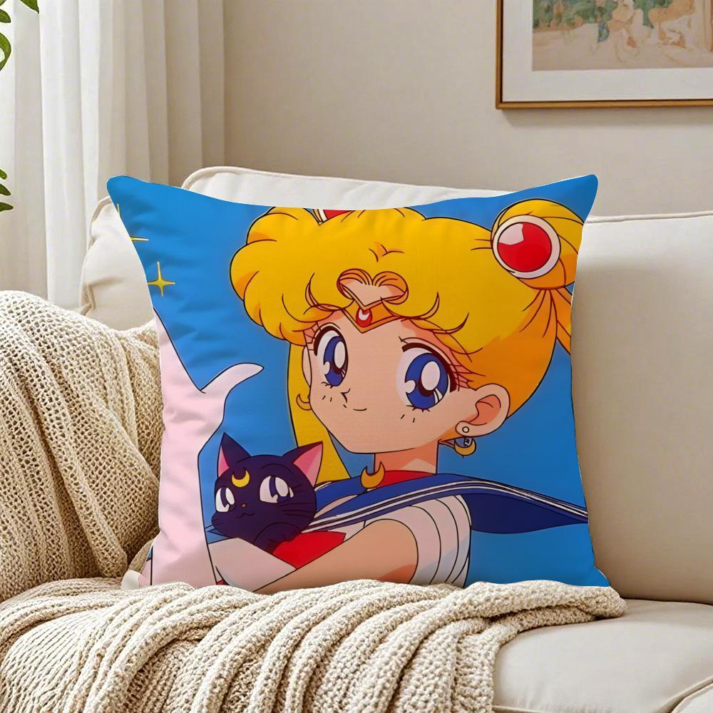 anime magical SSailor MMoon Cushion Cover Pillowcase Antidustmite living Room Sofa Decor Cushion Room