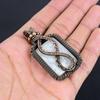 Rainbow Moonstone Pendant Gemstone Jewelry, 999 Copper Wire Wrapped Pendant, Handmade Beautiful Jewelry Pendant