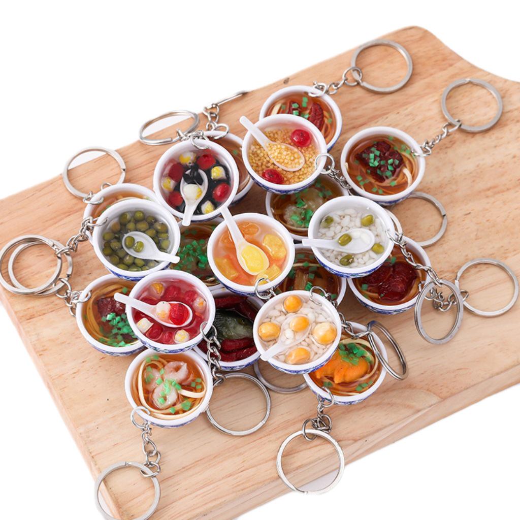 Mini Hot Pot Mala Tang Noodle Bowl Keychain Ornament